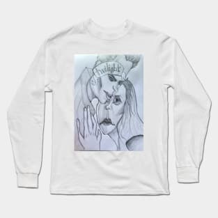 Normal Human Girl and Vampire Boy Ft. WOLF Long Sleeve T-Shirt